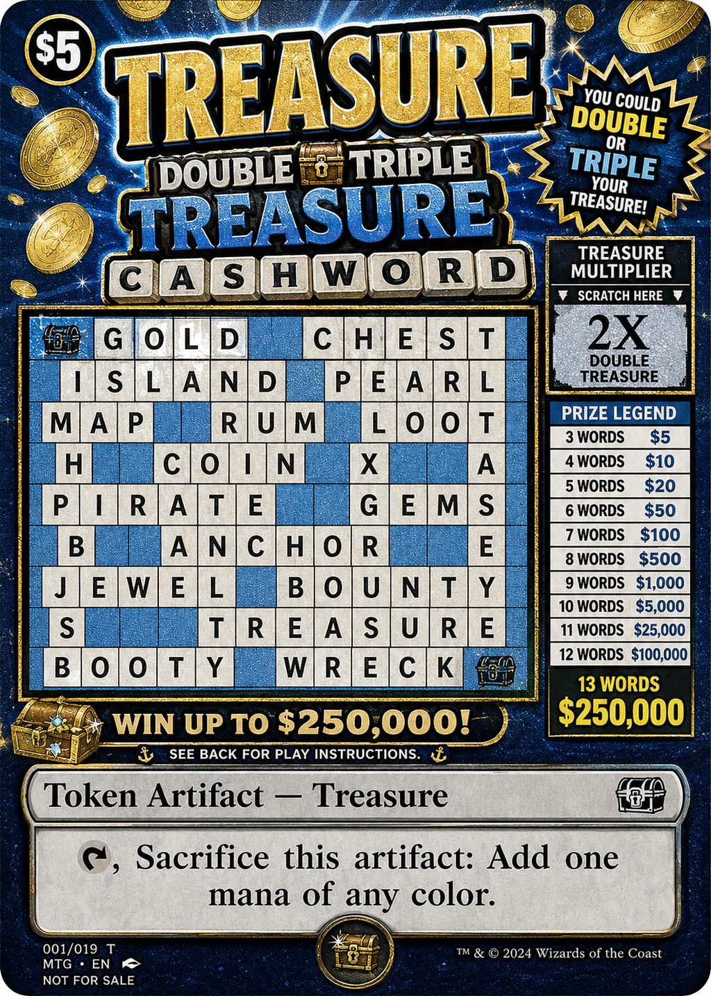 Magic The Gathering - Scratch Off Treasure Tokens