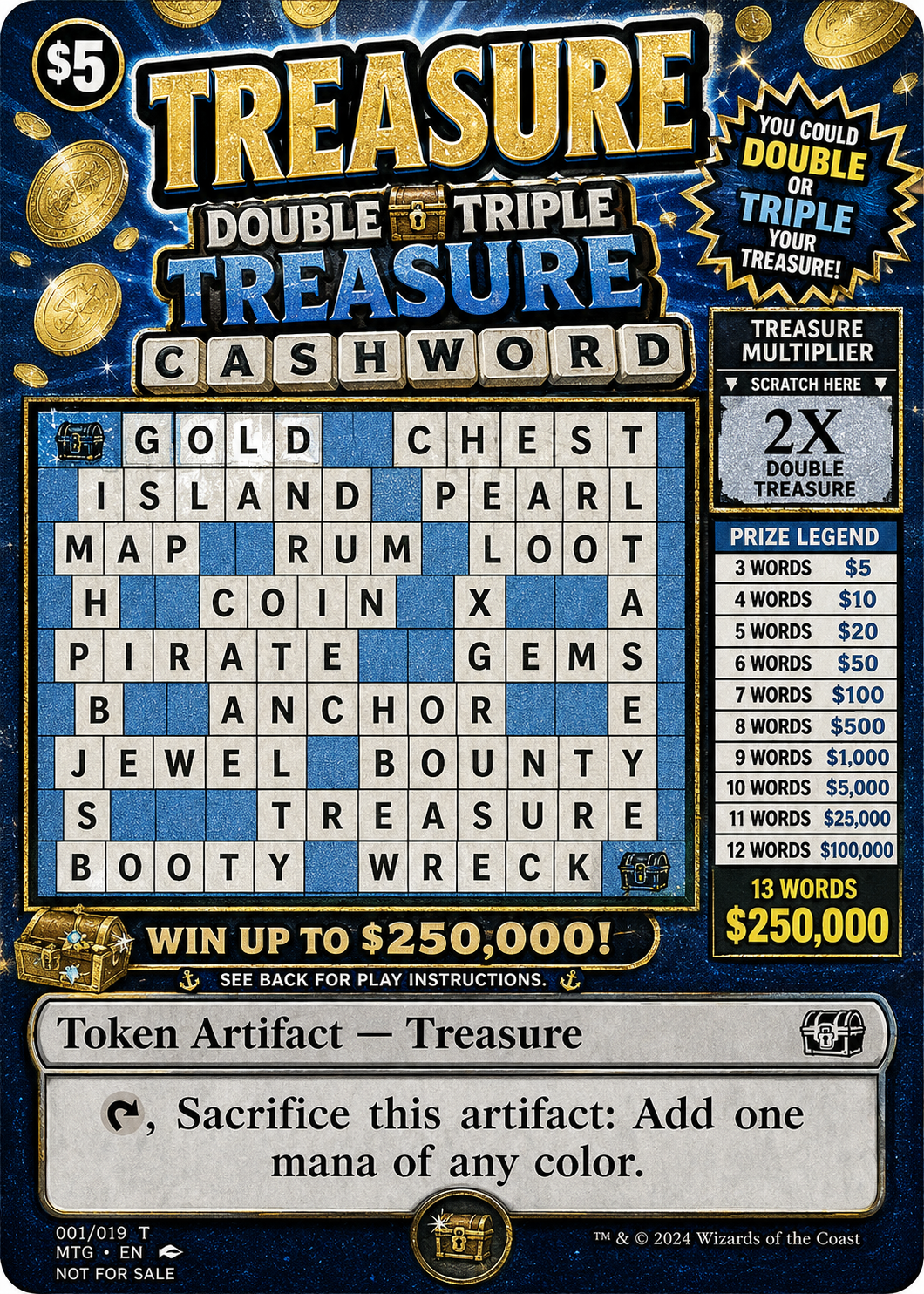 Magic The Gathering - Scratch Off Treasure Tokens