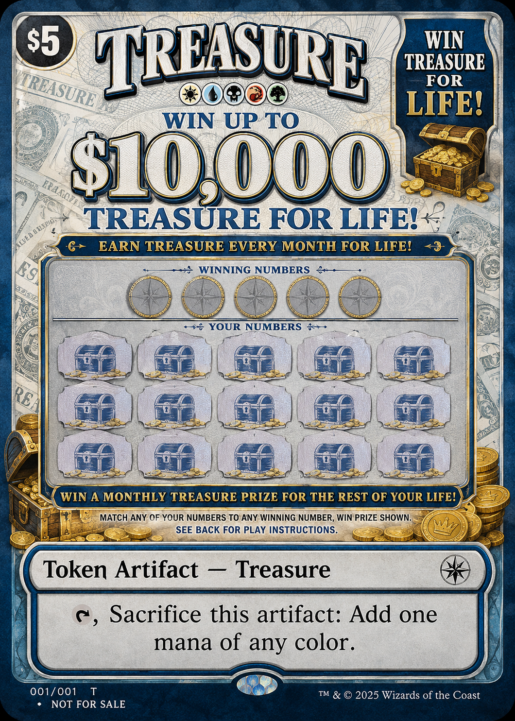 Magic The Gathering - Scratch Off Treasure Tokens