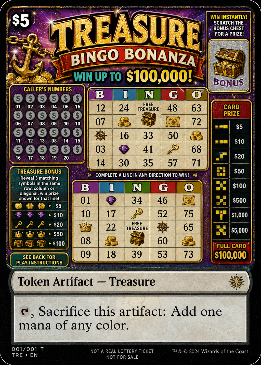 Magic The Gathering - Scratch Off Treasure Tokens