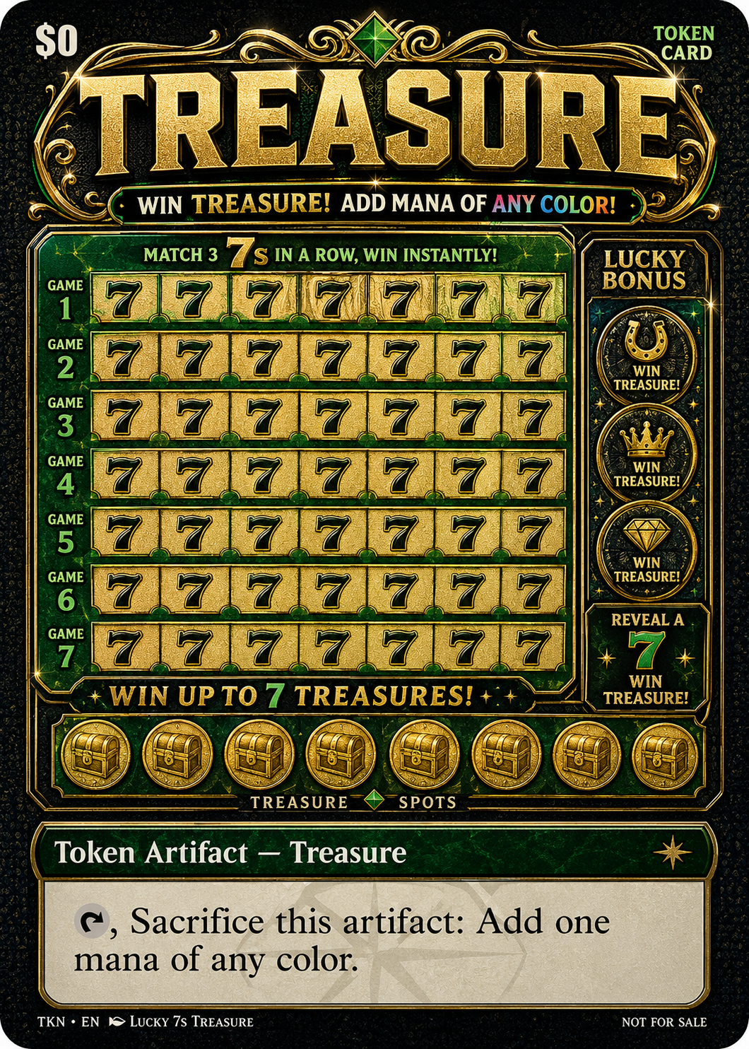 Magic The Gathering - Scratch Off Treasure Tokens