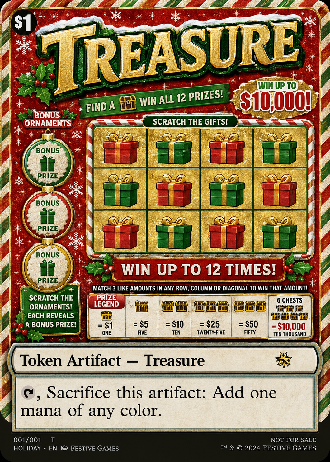 Magic The Gathering - Scratch Off Treasure Tokens
