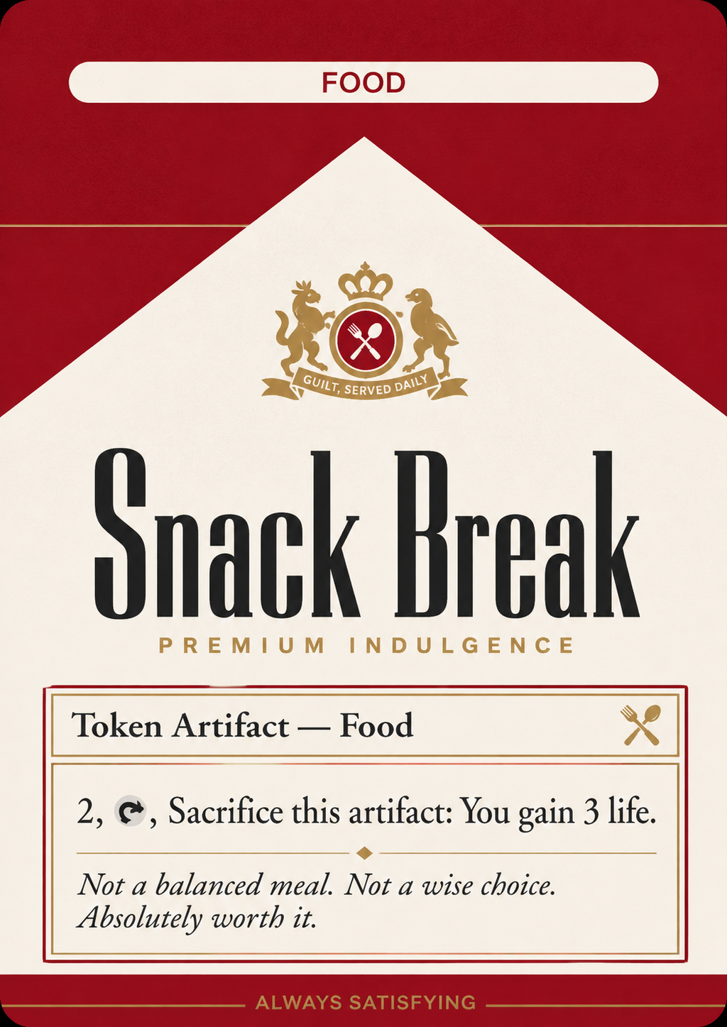 Magic The Gathering - Cigarette Food Tokens