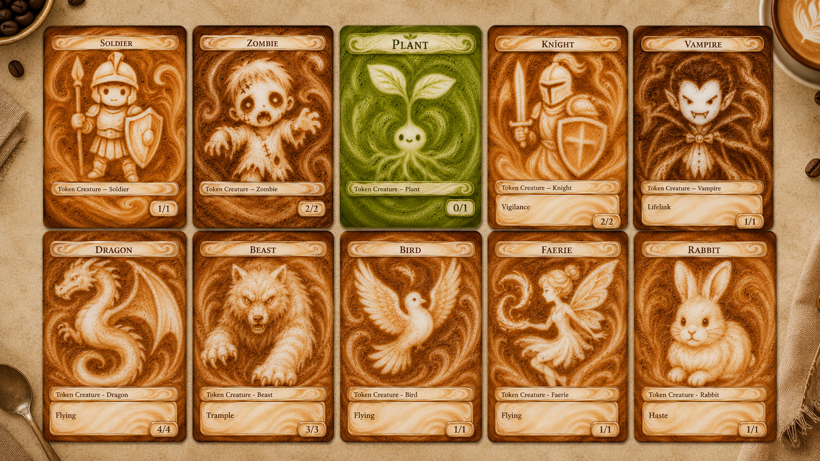 Magic The Gathering - Latte Art Tokens (Pack 1)