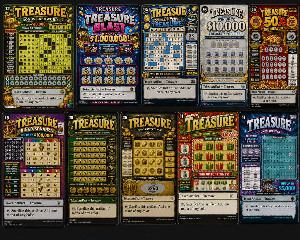 Magic The Gathering - Scratch Off Treasure Tokens